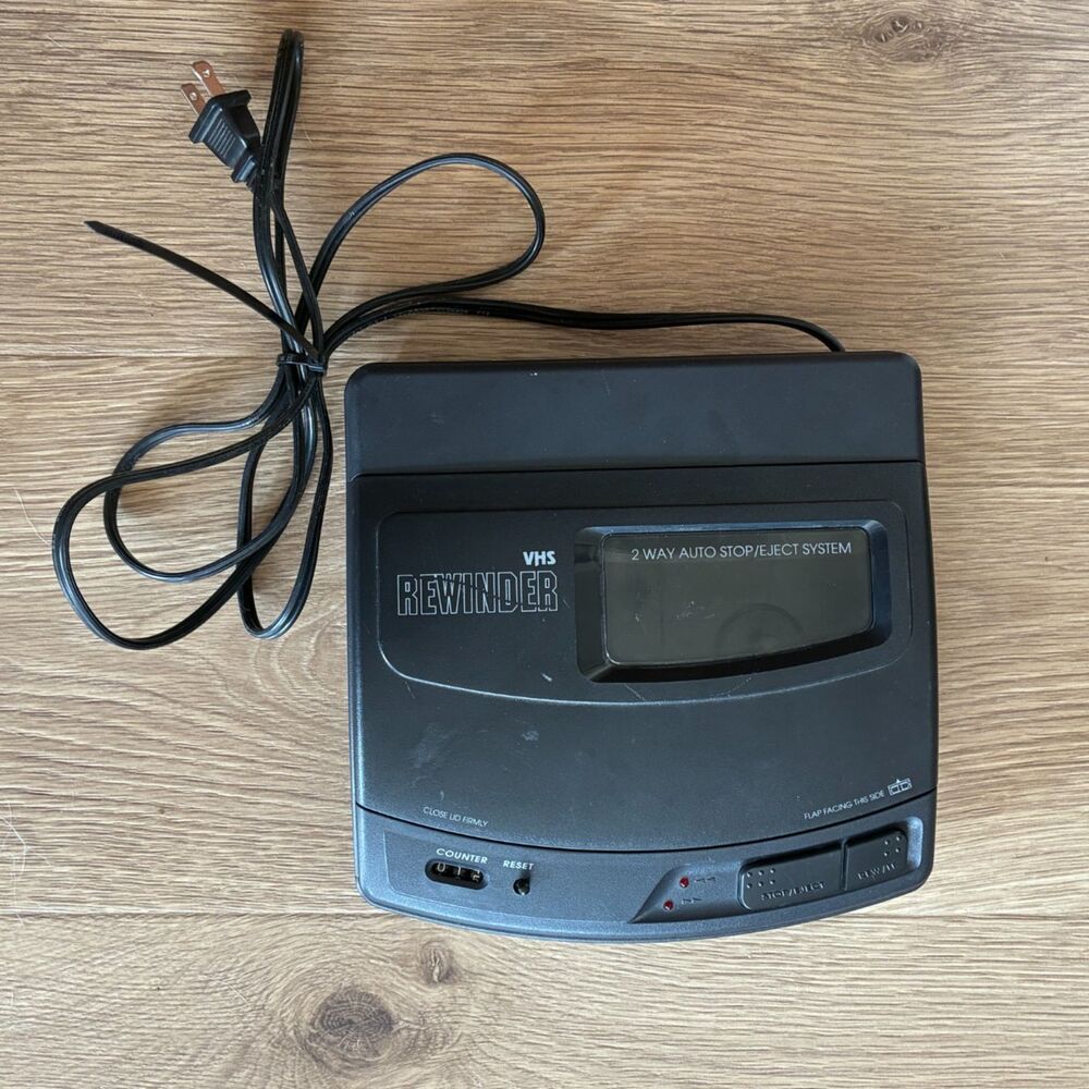 TESTED VTG VHS Tape Rewinder & Fast Forwarder 2-Way Auto Stop Eject w/ Counter